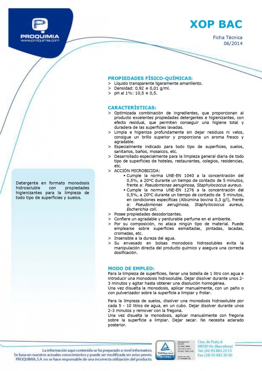 Xop Bac Monodosis - Imatge 2