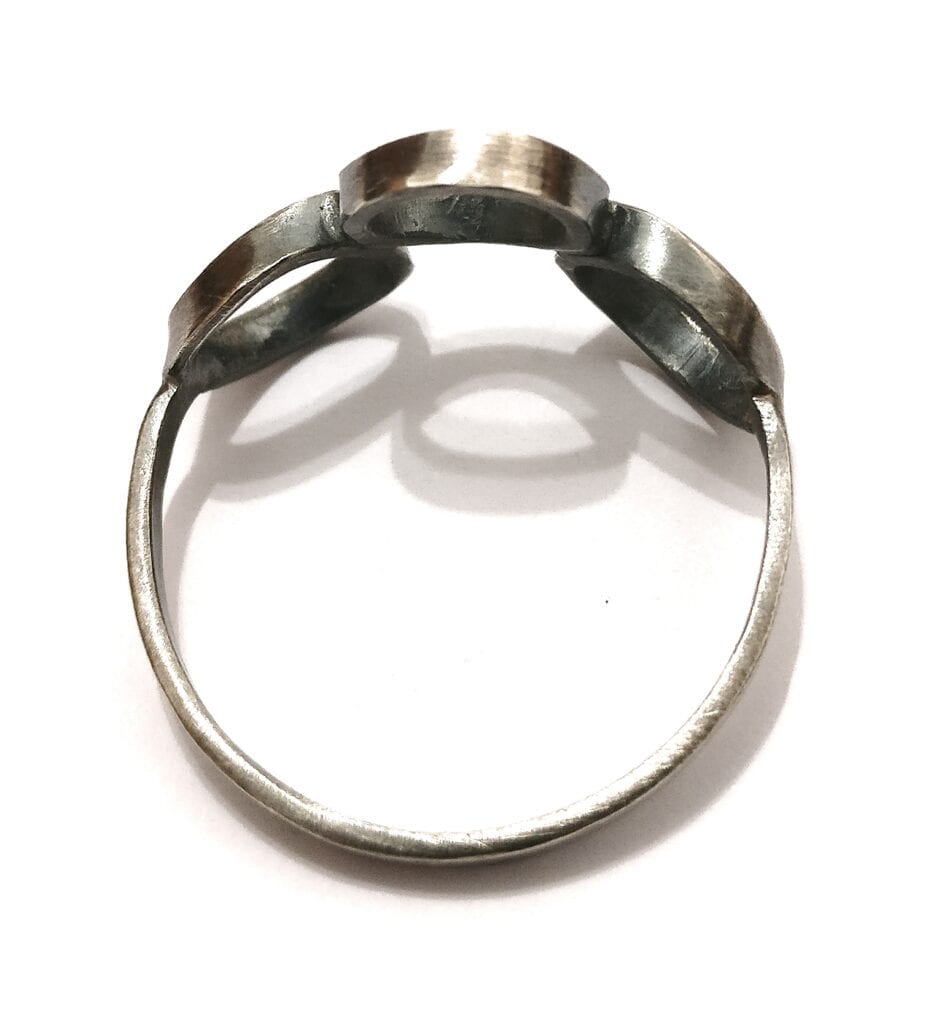 anell plata fita tres pedres joios