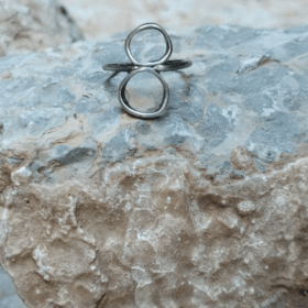 fita 2 cercles anell plata joios