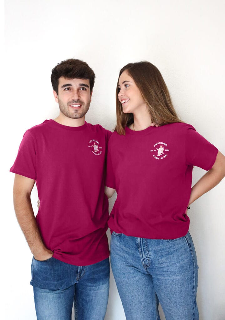 Samarreta bordeus brodada - Imatge 2