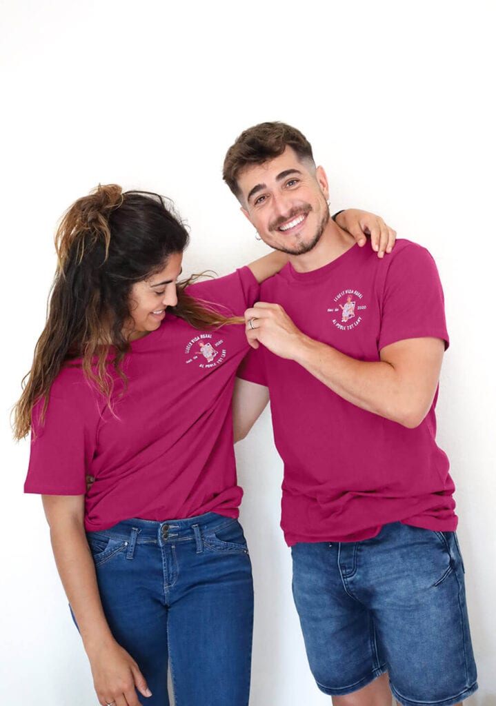 Samarreta bordeus brodada - Imatge 4