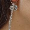 cadena fil i cercle penjant de cercles de plata arracades pressió