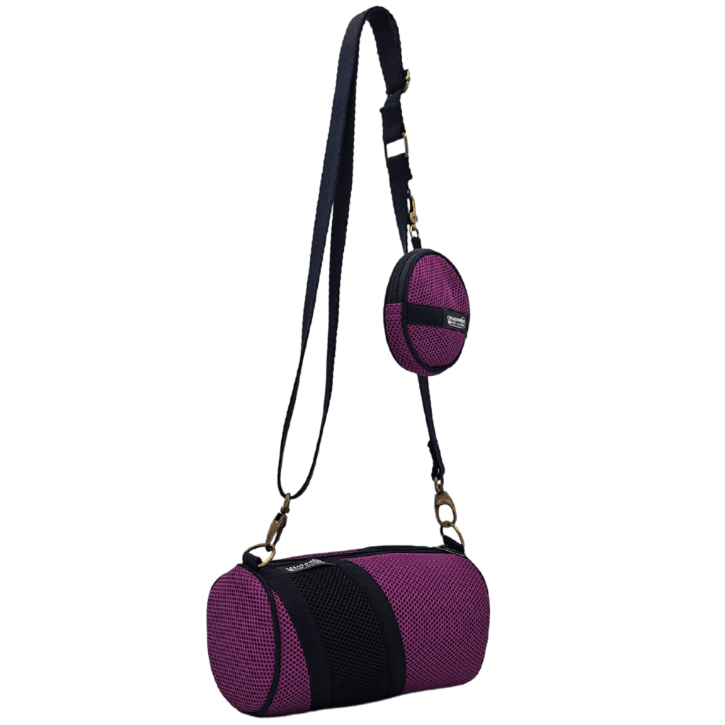Mini Bolso amb Moneder Violet-Negre