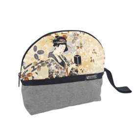 Neceser Grande Maiko Gris Creadoness Moda Sostenible Handmade Espana Hecho a mano Accesorios Sostenibles de Diseno Barcelona ESS1