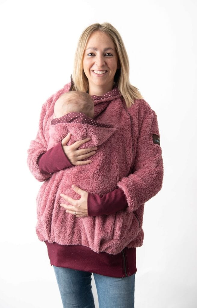 Abric porteig, embaràs i estàndard rosa + insertable - Talla petita