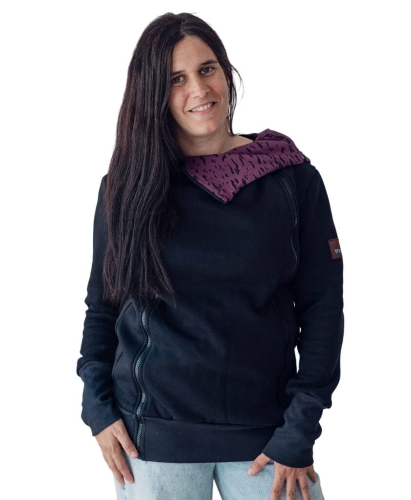 Dessuadora porteig, embaràs i estàndard negra + insertable - Talla petita - Imatge 3