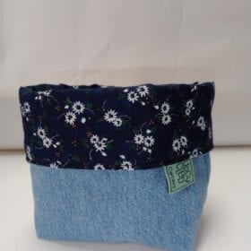 Contenedor de tela reutilizada reversible -UPCYCLED CARTAES