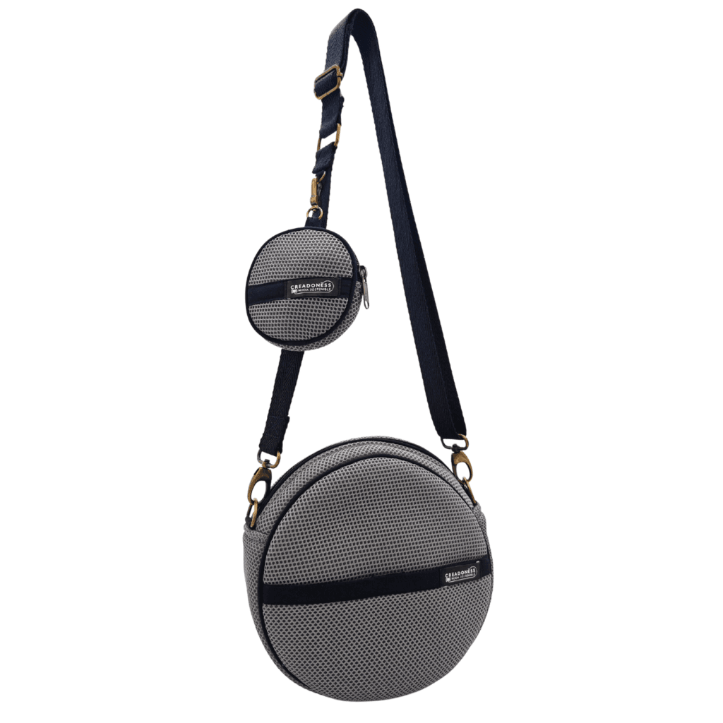 Bossa Circular amb Moneder Full Gris