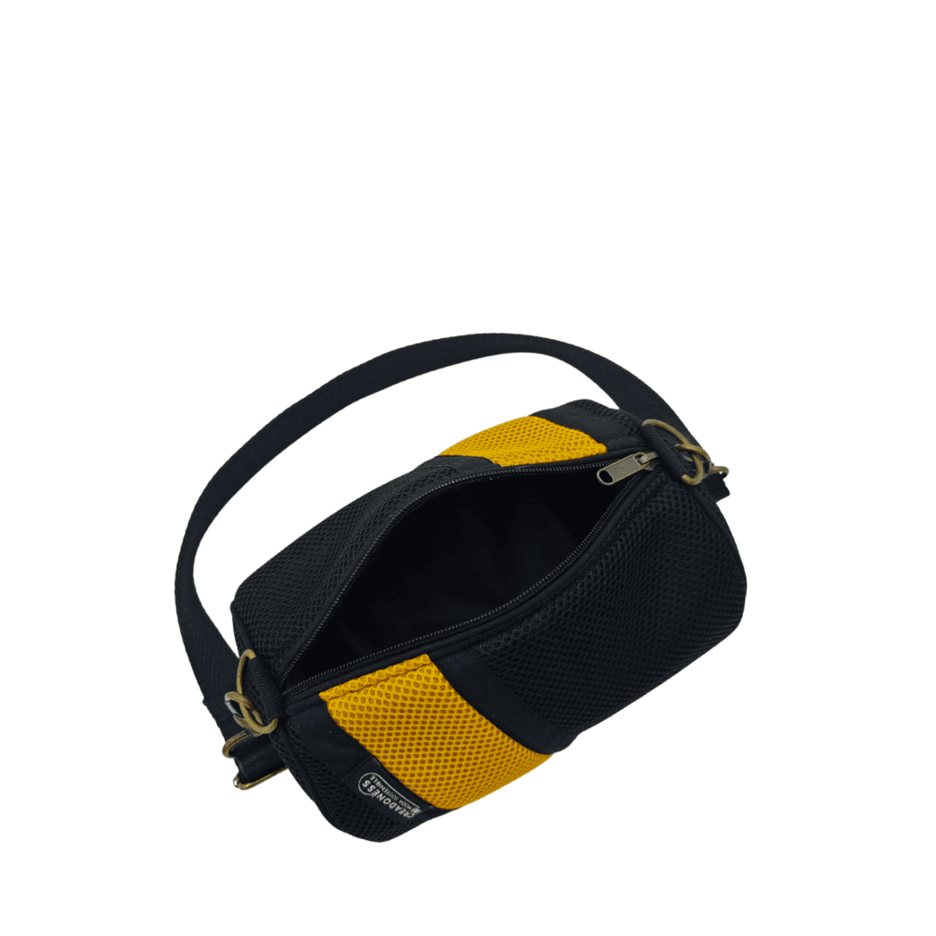 Mini Bolso amb Moneder Groc-Negre - Imatge 5