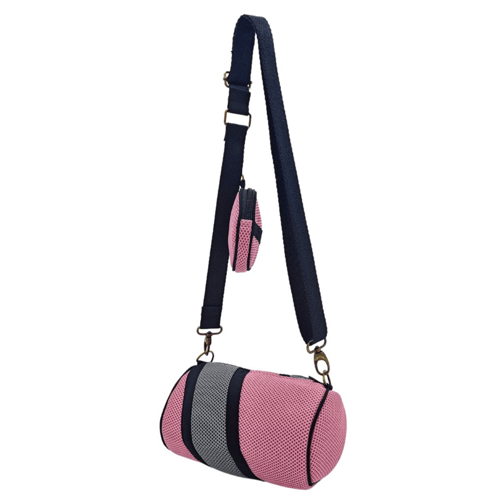 Mini Bossa amb Moneder Rosa-Gris - Imatge 3