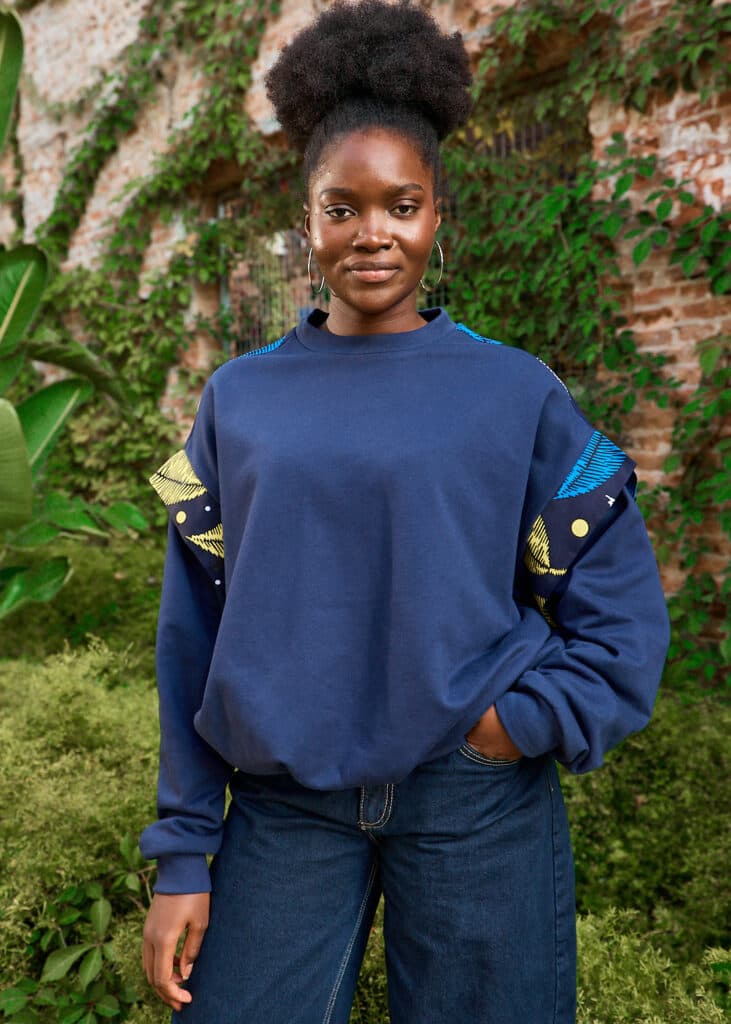 Dessuadora Oversize Blau Marí ASSATA