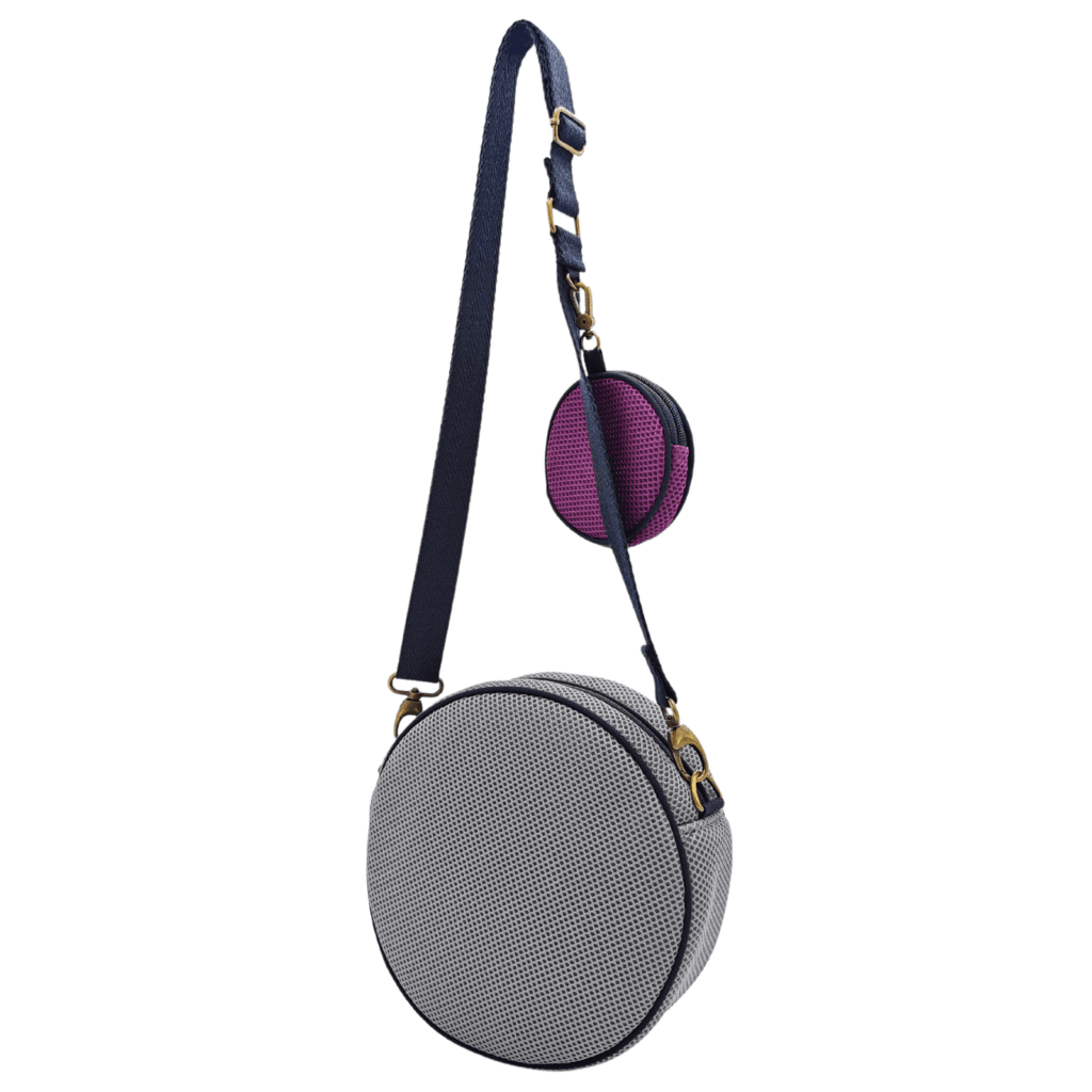 Bossa Circular amb Moneder Gris-Violeta - Imatge 4