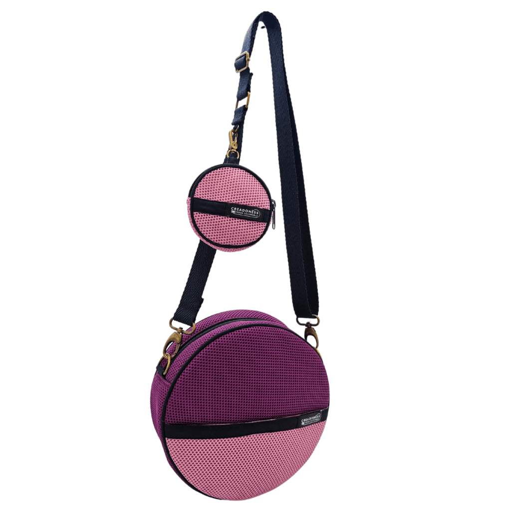 Bossa Circular amb Moneder Violeta-Rosa
