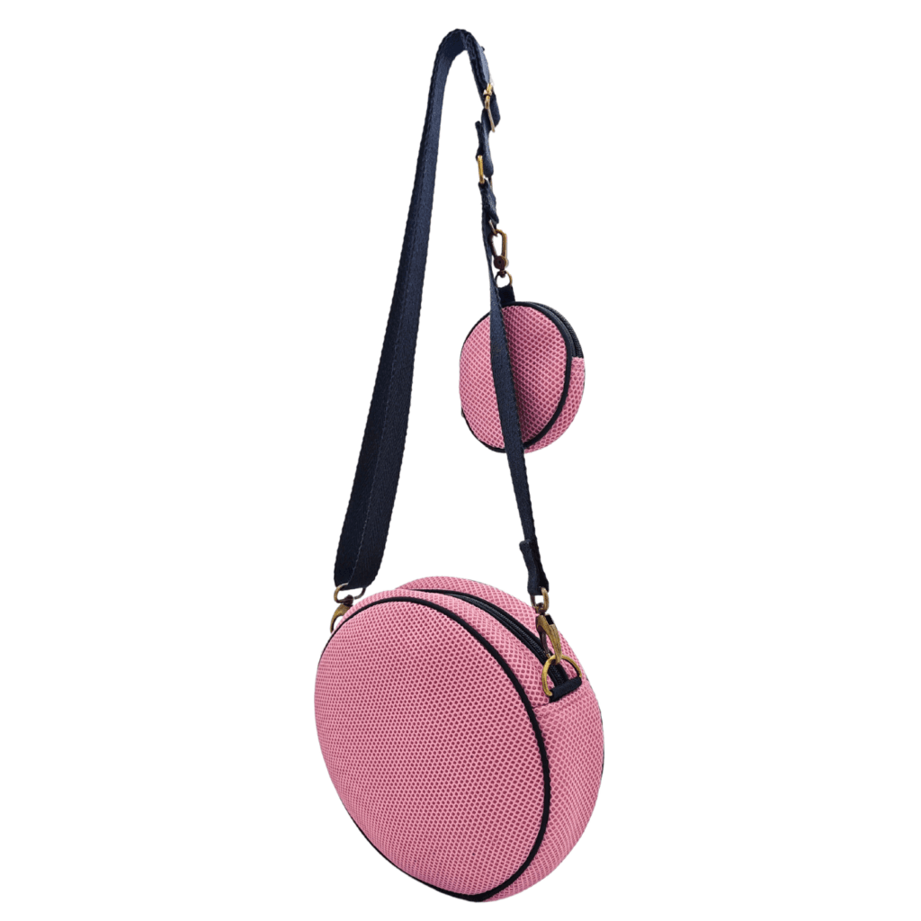 Bossa Circular amb Moneder Rosa-Negre - Imatge 4