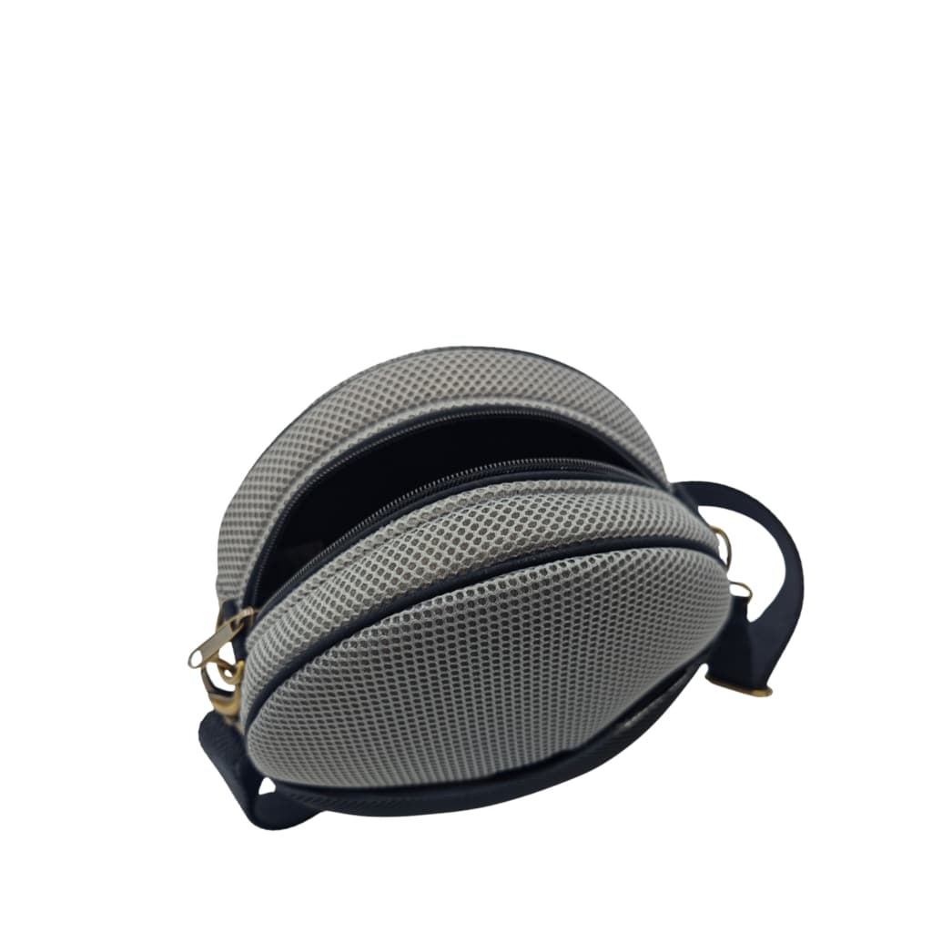 Bossa Circular amb Moneder Gris-Negre - Imatge 4