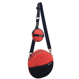 Bolso Circular con Monedero Salmon Negro1