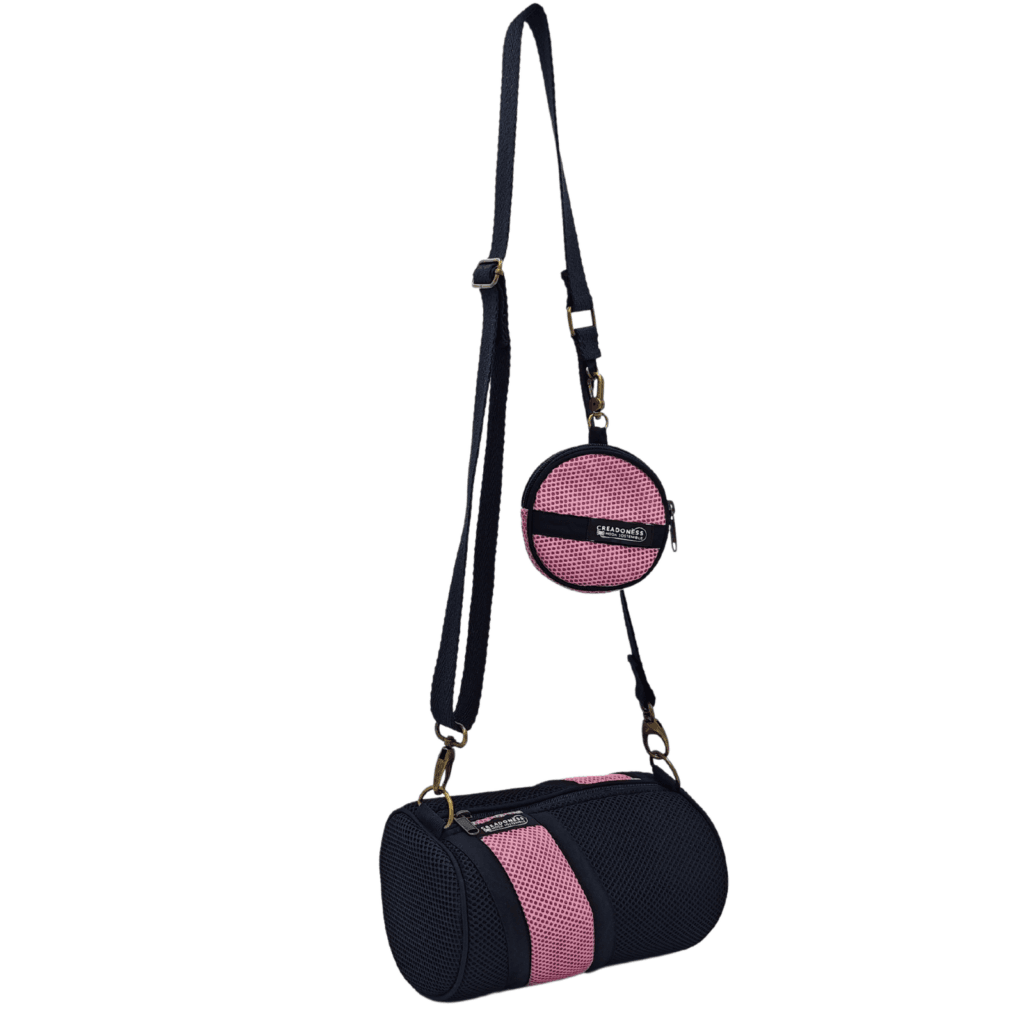 Mini Bossa amb Moneder Negre-Rosa