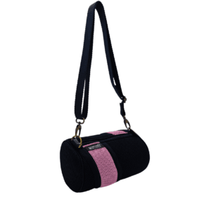 mini bolso negro rosa Creadoness Moda Sostenible Handmade Espana Hecho a mano Accesorios Sostenibles de Diseno Barcelona ESS