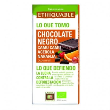 Xocolata Camu Camu Taronja 100 grs - IDEAS