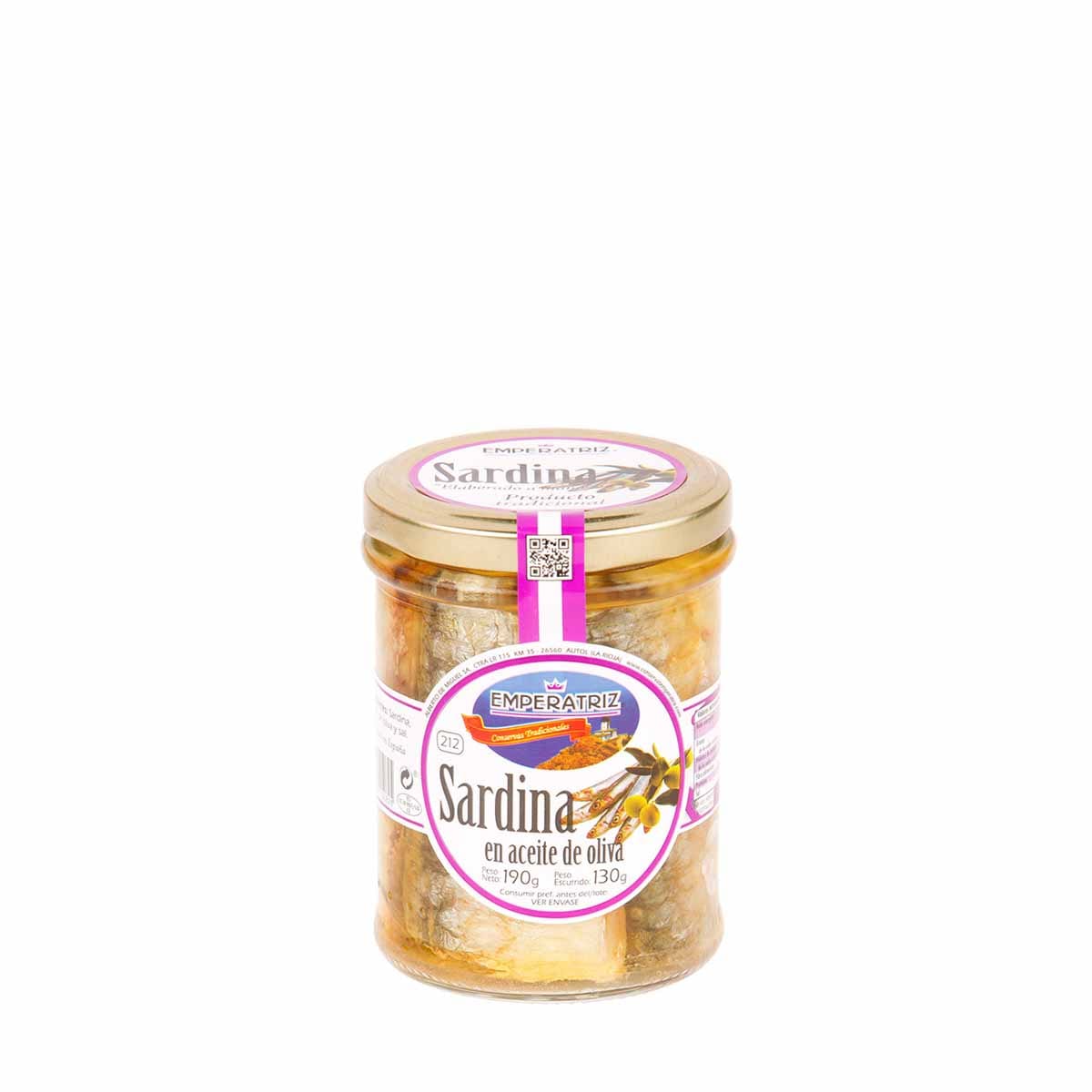 Sardines en Oli d'Oliva 212ml - Emperatriz