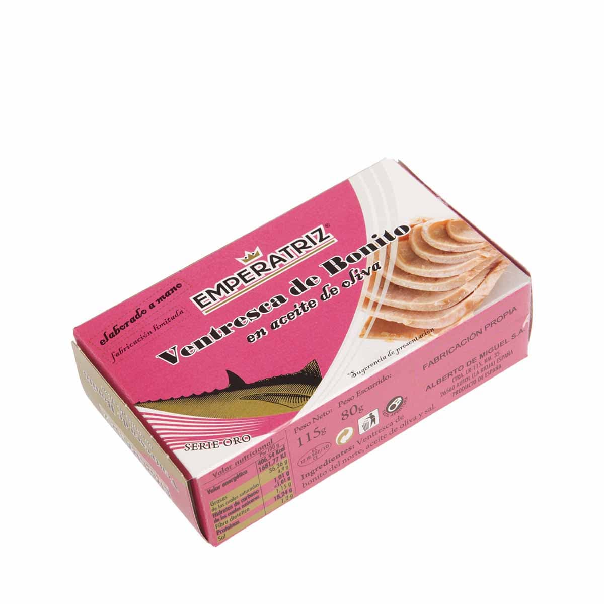 Ventresca Bonítol en Oli d'Oliva Llauna 125ml - Emperatriz