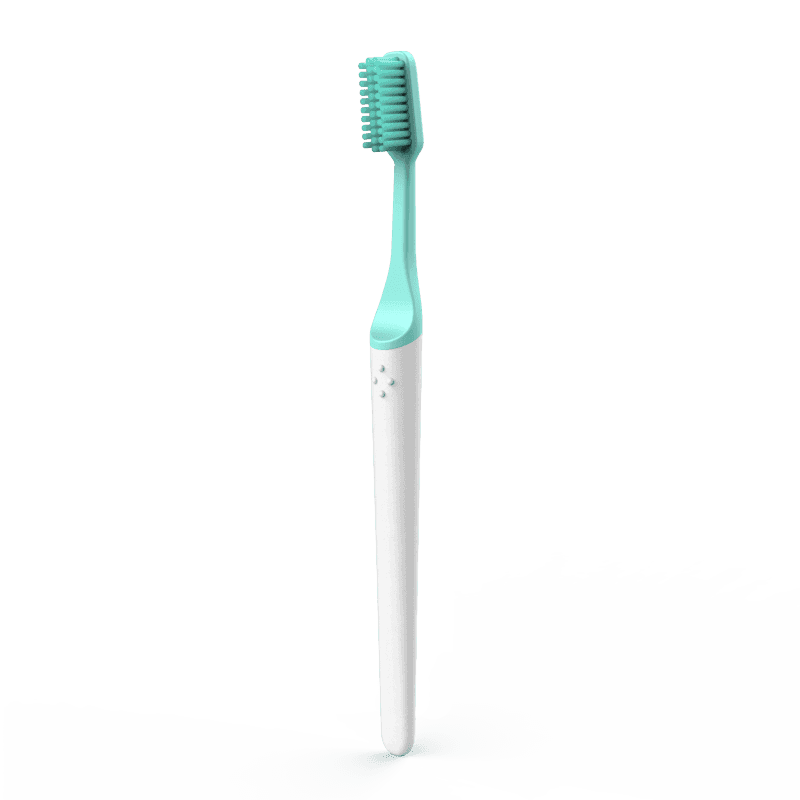 Raspall de dents de bioplàstic amb capçal extraïble, Suau