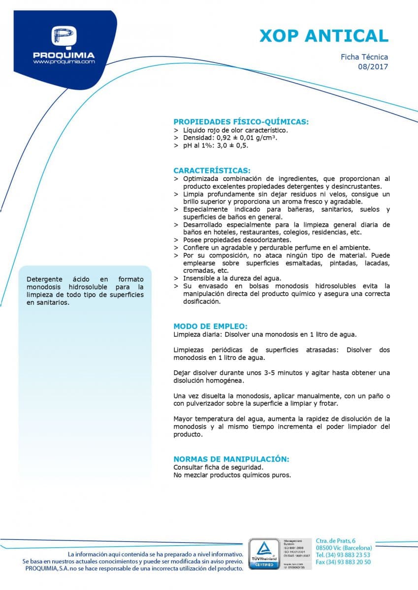 Xop Antical Monodosis 2 Xop Antical Monodosis - Imatge 2