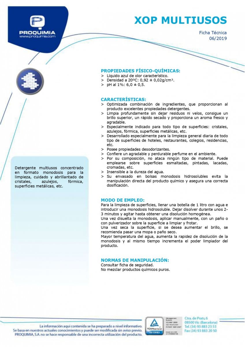 Xop Multiusos Monodosis - Imatge 2