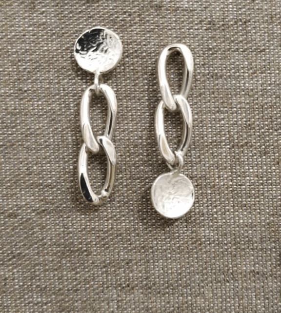arracades plata cadena
