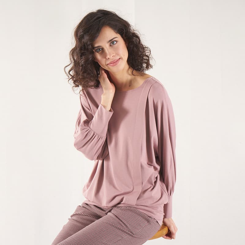 Febe negra/verda/rosa 5 Samarreta de viscosa rosa Dona Kolors