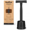 Maquineta d'afeitar (negre) amb suport