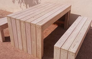 Taules de Fusta per a exterior