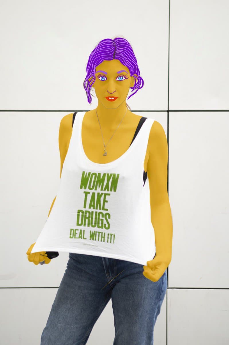 Samarreta tirants curta WOMXN TAKE DRUGS. DEAL WITH IT 1 Samarreta tirants curta WOMXN TAKE DRUGS. DEAL WITH IT