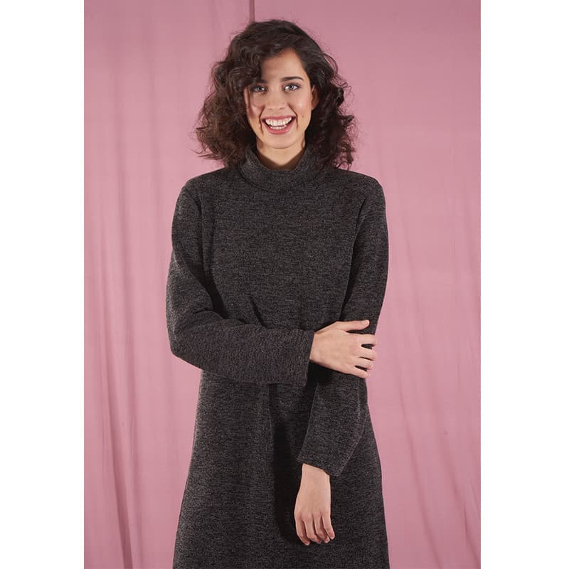 Vestit Dorcas gris/ocre/teula/rosa 4 Vestit Dorcas gris/ocre/teula/rosa - Imatge 4