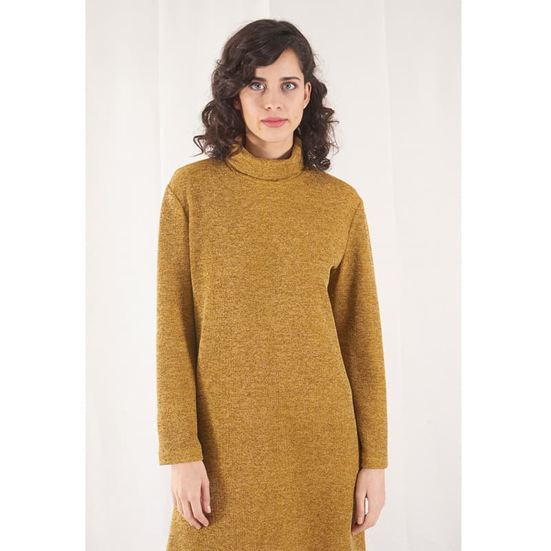 Vestit Dorcas gris/ocre/teula/rosa 6 Vestit Dorcas gris/ocre/teula/rosa - Imatge 6
