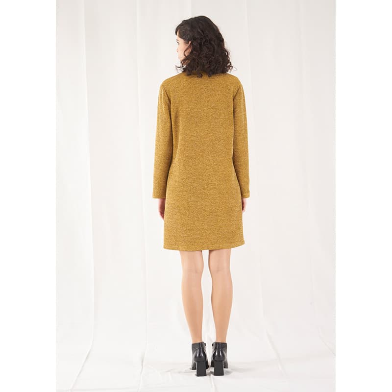 Vestit Dorcas gris/ocre/teula/rosa 8 Vestit Dorcas gris/ocre/teula/rosa - Imatge 8