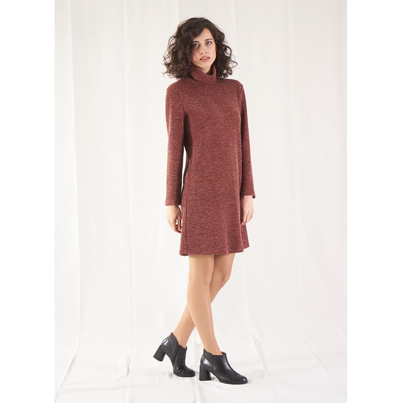 Vestit Dorcas gris/ocre/teula/rosa 14 Vestit Dorcas gris/ocre/teula/rosa - Imatge 14