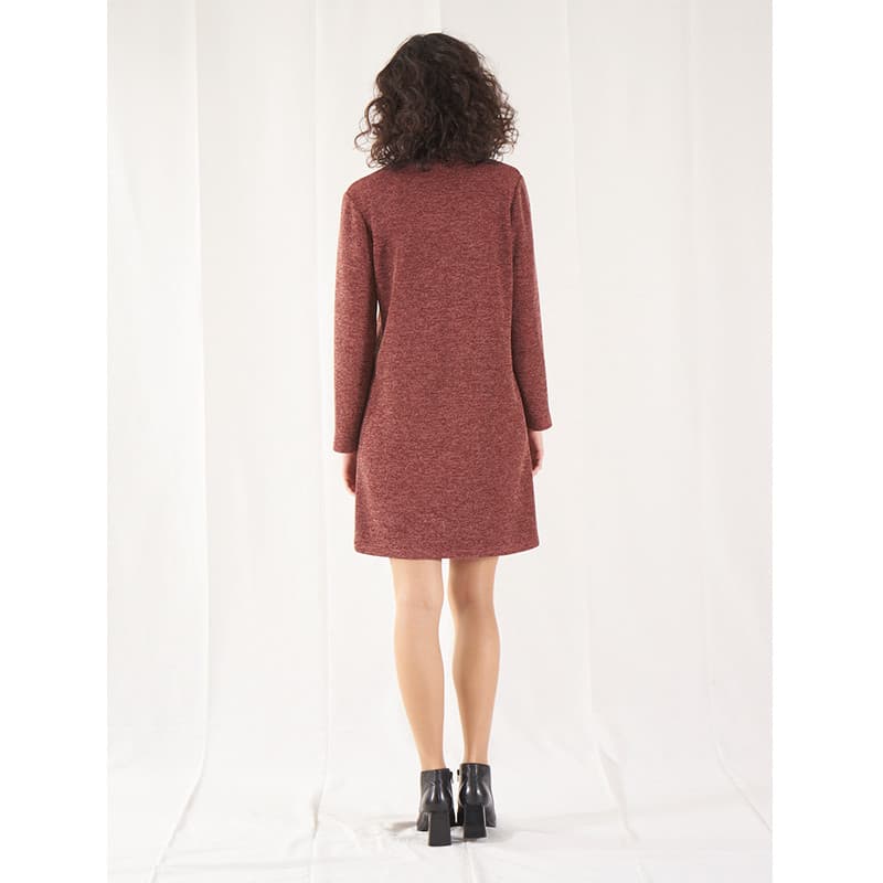 Vestit Dorcas gris/ocre/teula/rosa 15 Vestit Dorcas gris/ocre/teula/rosa - Imatge 15